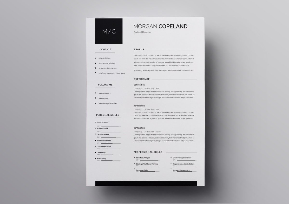 pages resume template mac